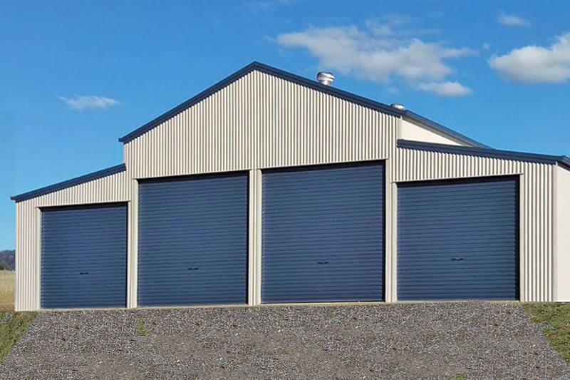 american-barn large with 4 roller doors